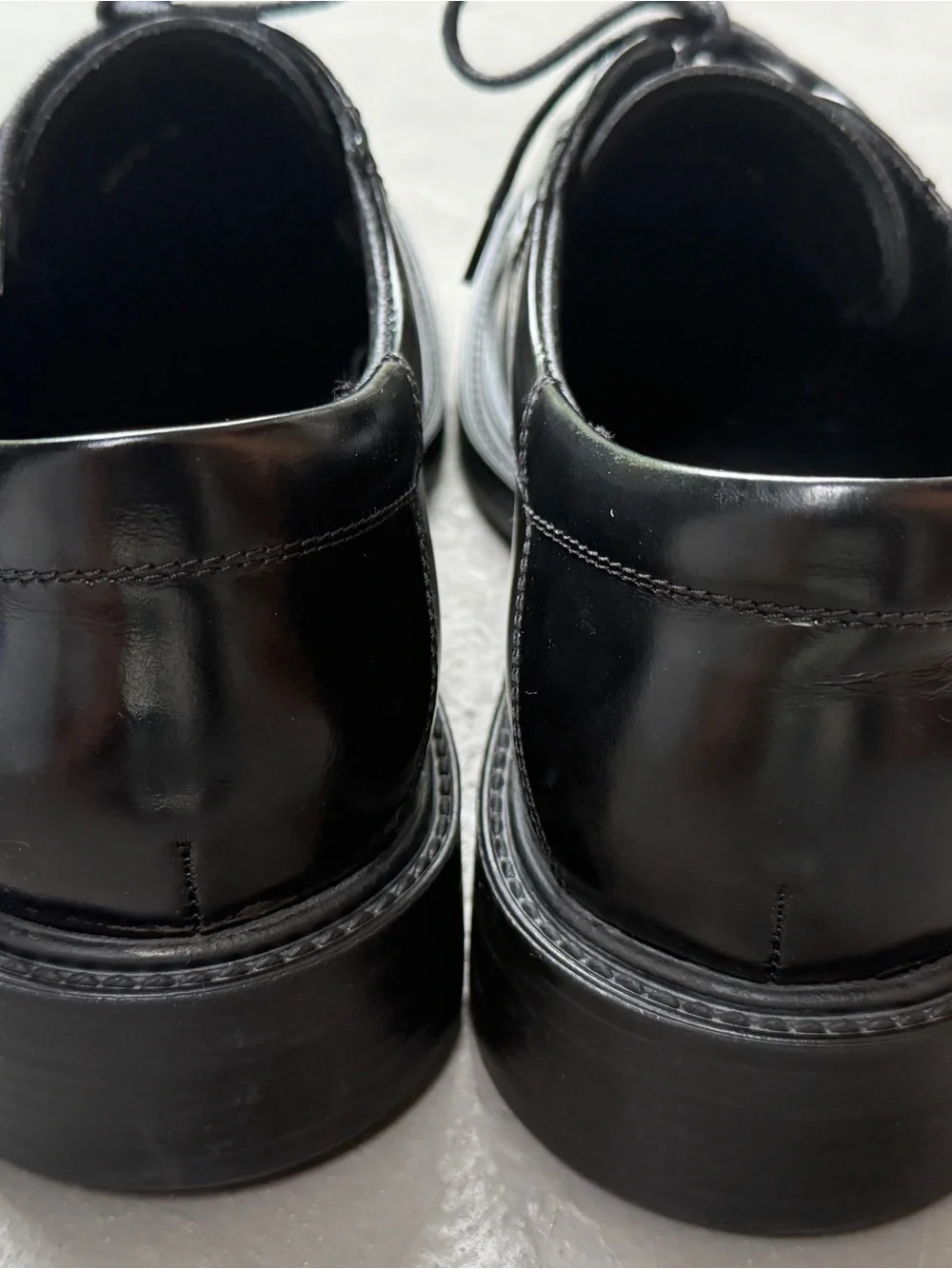 b.o.c. Black Leather Lace-Up Derby Shoes